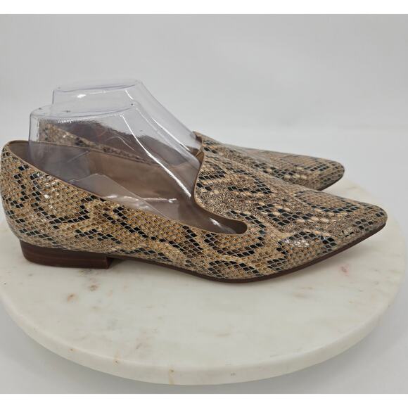 Sole Society Snakeskin Print Loafers - Picture 1 of 8
